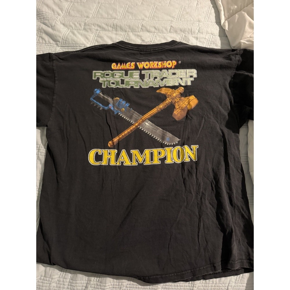Warhammer Rogue Trader Tournament Champion T-shirt XL 1990's Games Workshop Vntg